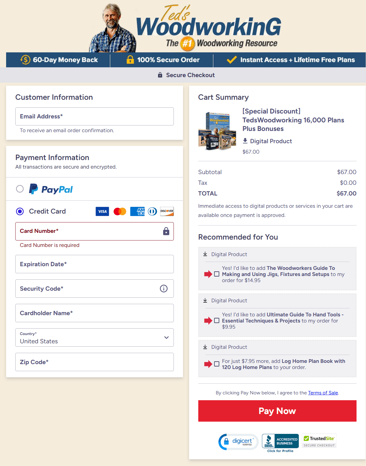 Teds-woodworking-checkout-page